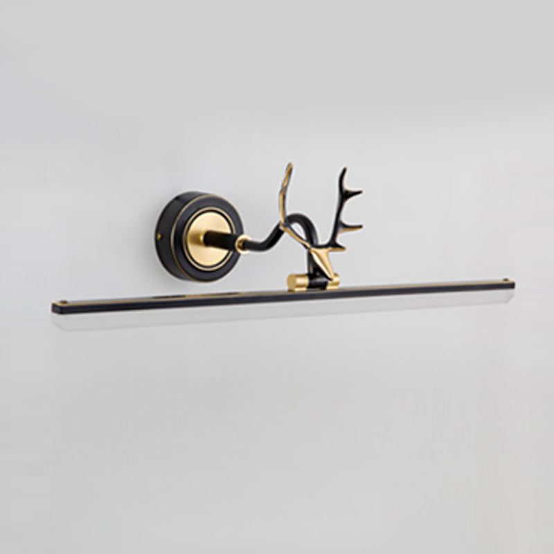 Linear Shape Wall Lighting Postmodern Style Metal 1 Light Sconce Lamp for Shower Room