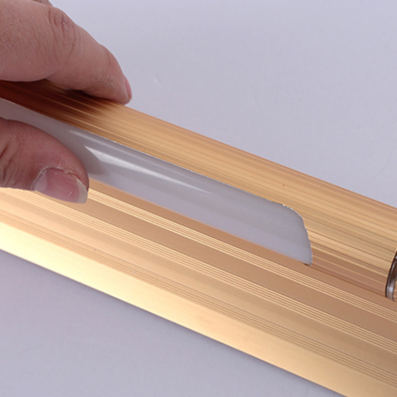 Postmodern Style Strip Shape Wall Lighting Metal 1 Light Wall Sconces for Shower Room