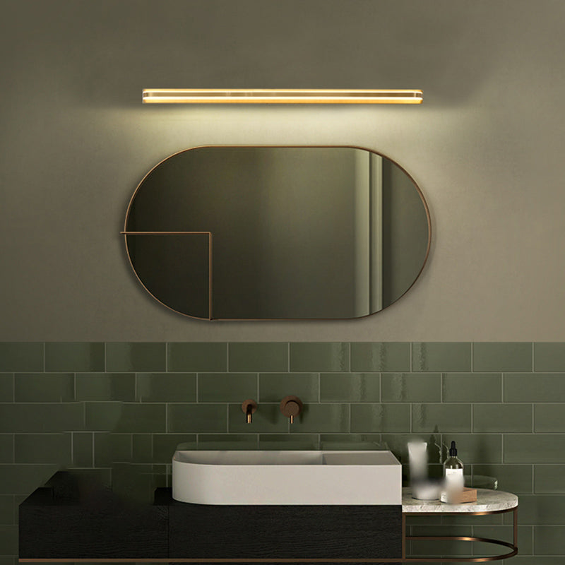 Modern Style Linear Shape Wall Lighting Metal 1 Light Sconces for Bathroom