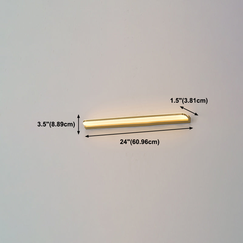 Modern Style Linear Shape Wall Lighting Metal 1 Light Sconces for Bathroom
