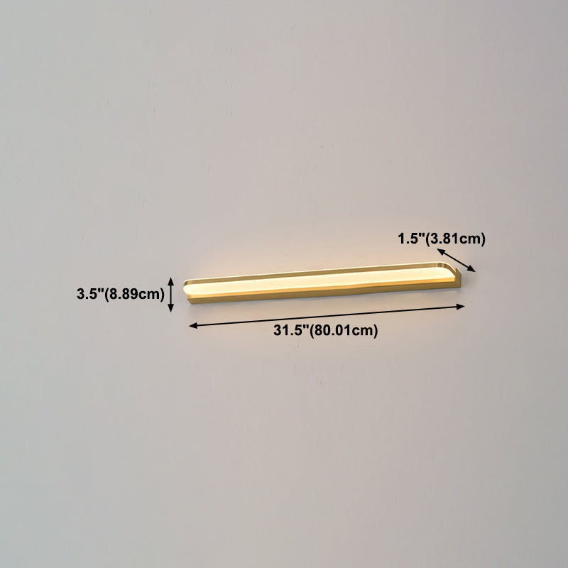 Modern Style Linear Shape Wall Lighting Metal 1 Light Sconces for Bathroom