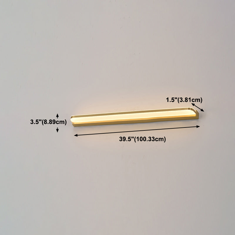 Modern Style Linear Shape Wall Lighting Metal 1 Light Sconces for Bathroom