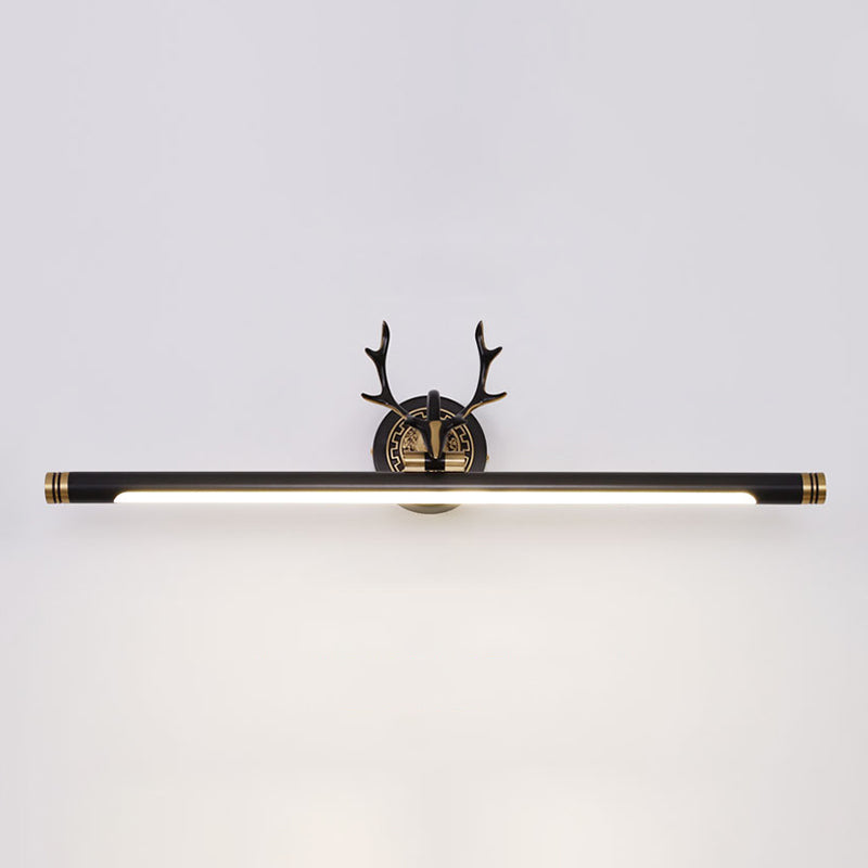 Metal Linear Shape Wall Light Modern Style 1-Light Mirror Wall Mounted Light