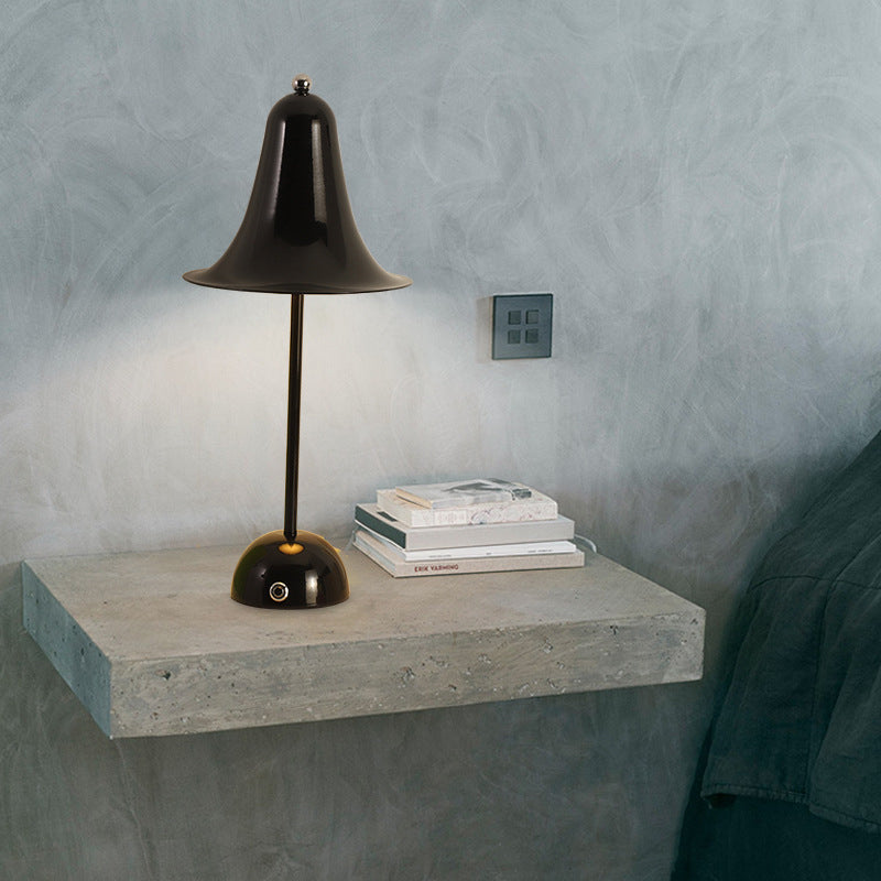 Bell Shape Table Lamp Modern Style Metal Single Light Night Table Lamp