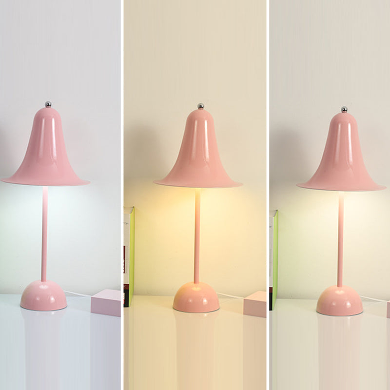 Bell Shape Table Lamp Modern Style Metal Single Light Night Table Lamp