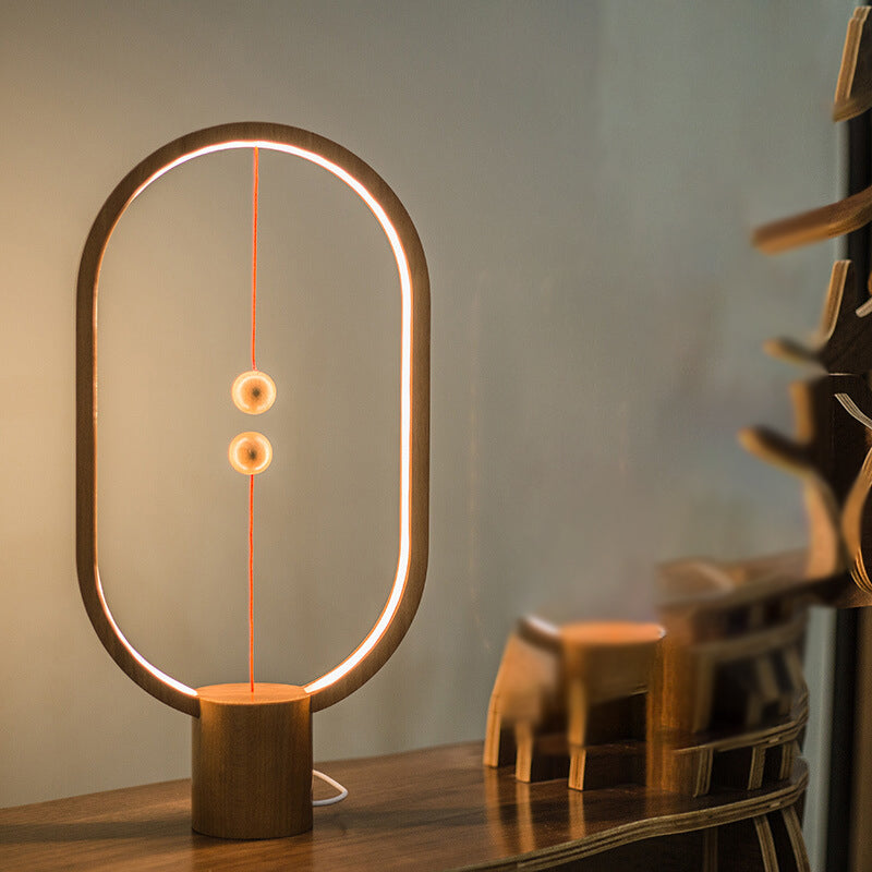 Modern Style Geometry Shape Table Light Metal 1 Light Nightstand Lamps for Bedside