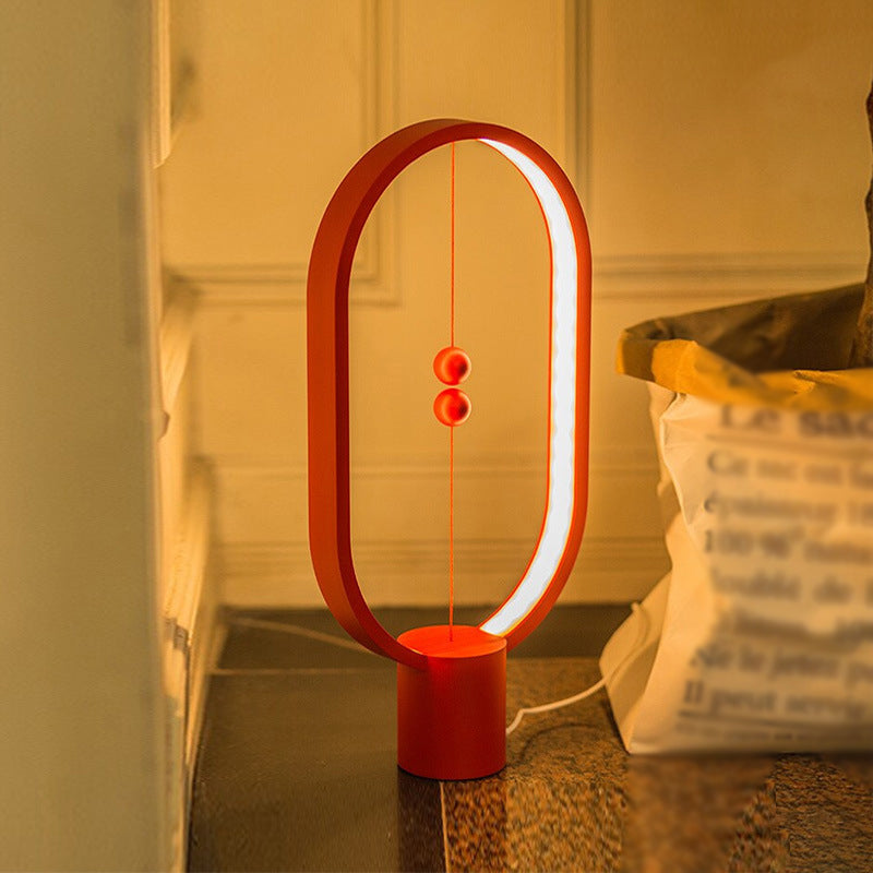 Modern Style Geometry Shape Table Light Metal 1 Light Nightstand Lamps for Bedside