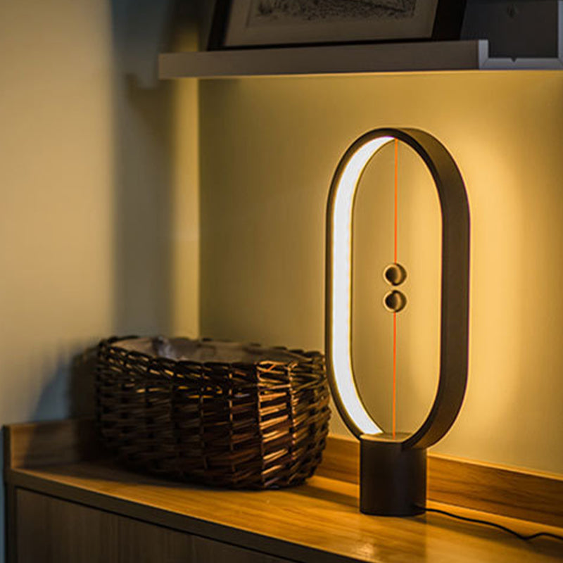 Modern Style Geometry Shape Table Light Metal 1 Light Nightstand Lamps for Bedside