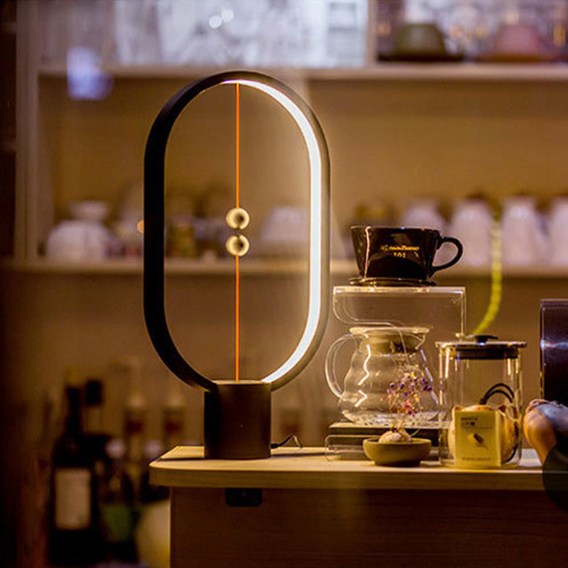 Modern Style Geometry Shape Table Light Metal 1 Light Nightstand Lamps for Bedside