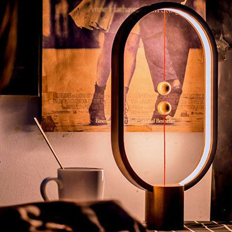 Modern Style Geometry Shape Table Light Metal 1 Light Nightstand Lamps for Bedside