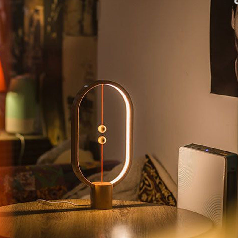 Modern Style Geometry Shape Table Light Metal 1 Light Nightstand Lamps for Bedside