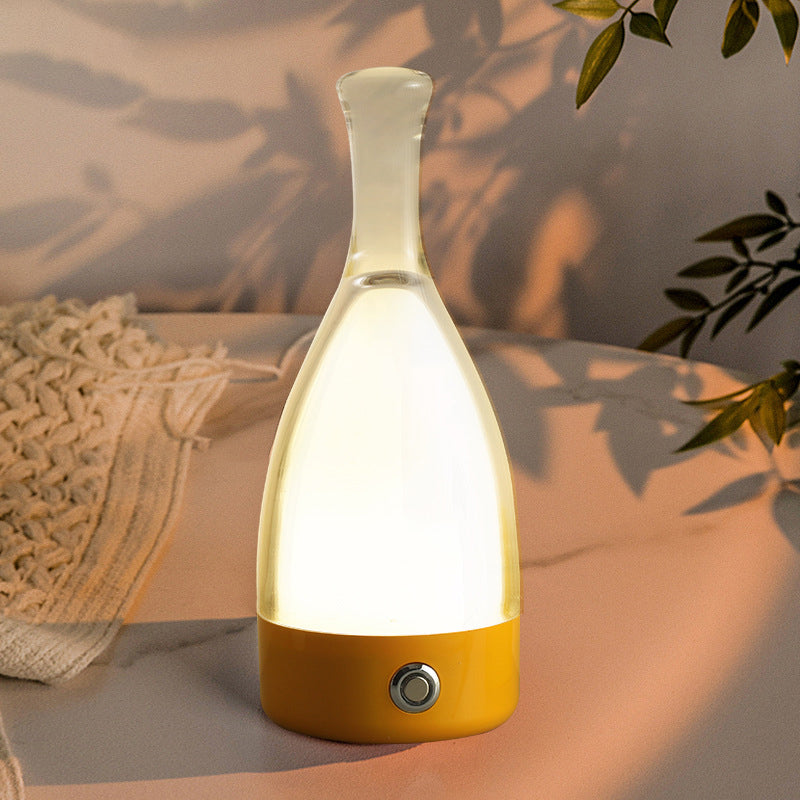 Bottle Shape Table Lamp Modern Style Glass Single Light Table Light