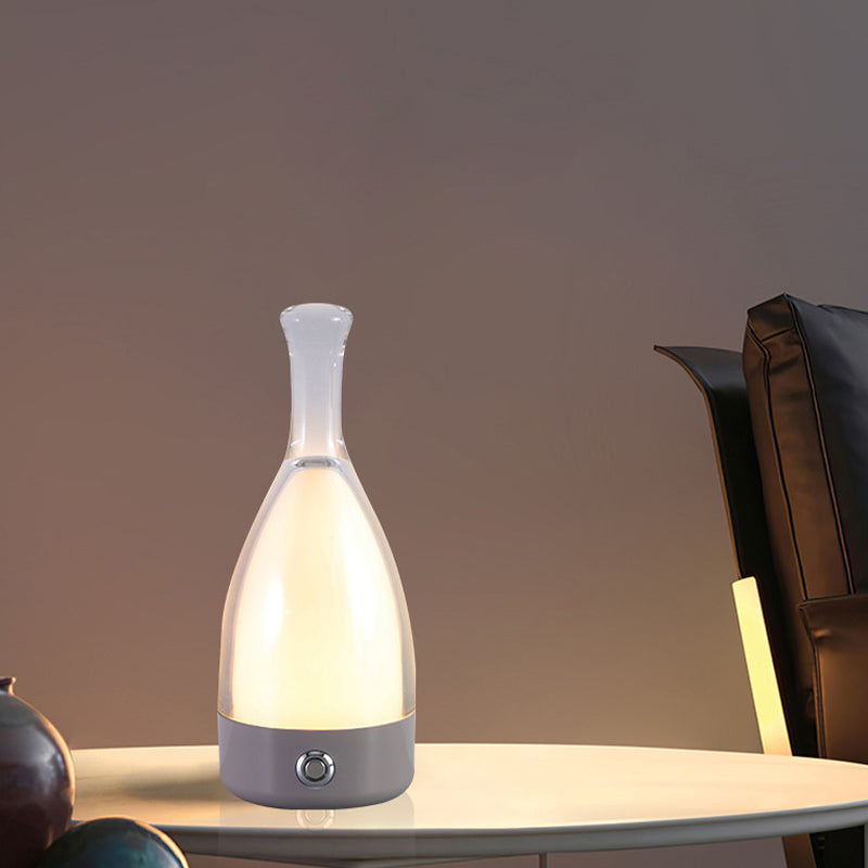 Bottle Shape Table Lamp Modern Style Glass Single Light Table Light