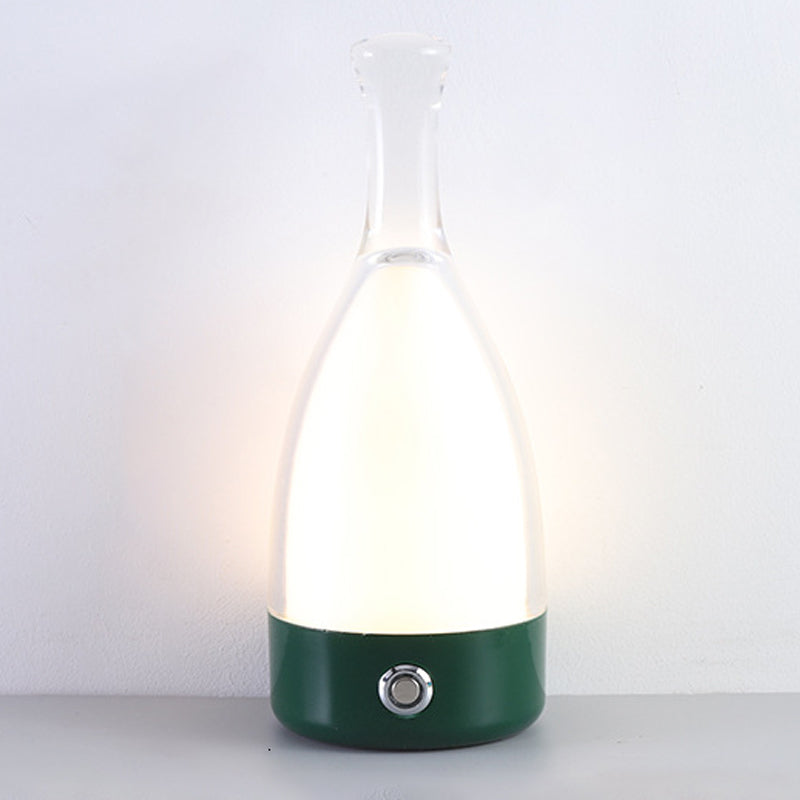 Bottle Shape Table Lamp Modern Style Glass Single Light Table Light