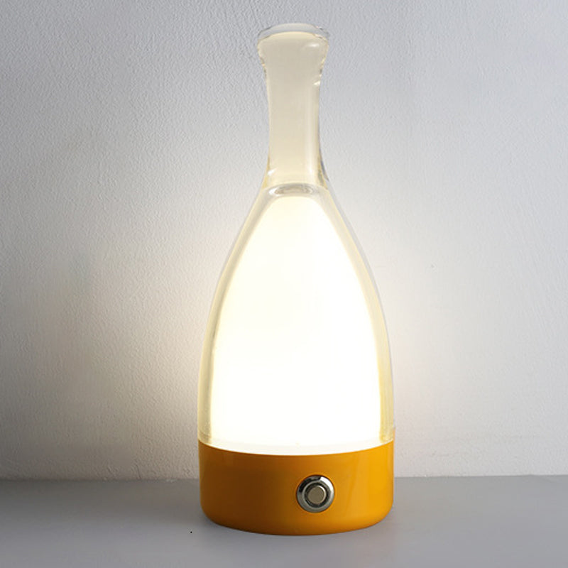 Bottle Shape Table Lamp Modern Style Glass Single Light Table Light