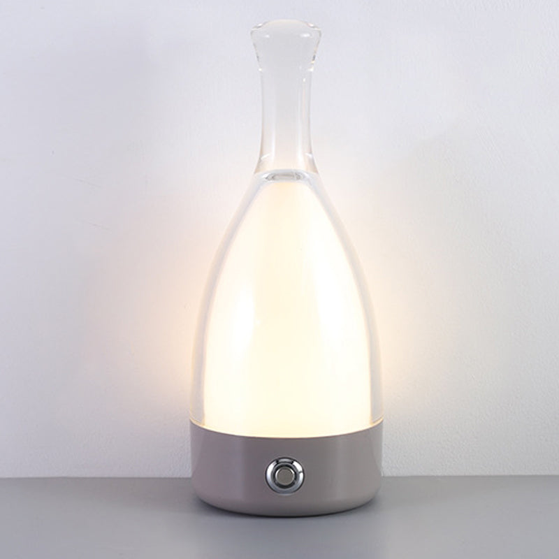 Bottle Shape Table Lamp Modern Style Glass Single Light Table Light