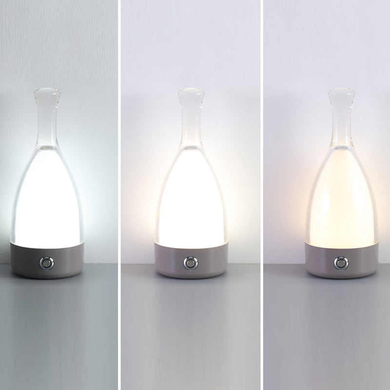 Bottle Shape Table Lamp Modern Style Glass Single Light Table Light