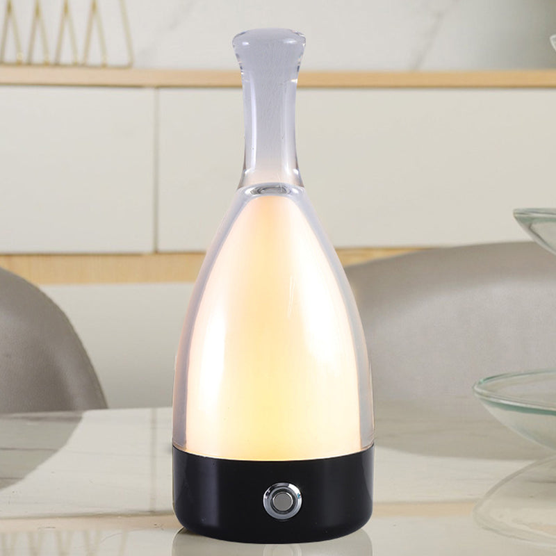 Bottle Shape Table Lamp Modern Style Glass Single Light Table Light