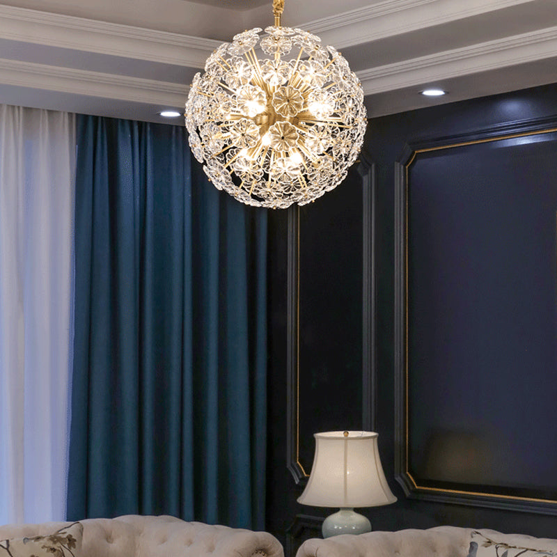 Glass Decorative Chandelier Modern Flower Shape Light for Restaurant and Hotel