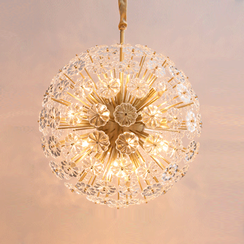 Glass Decorative Chandelier Modern Flower Shape Light for Restaurant and Hotel