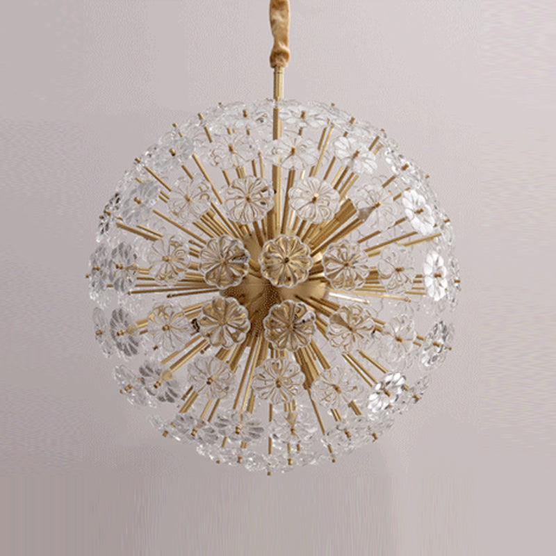 Glass Decorative Chandelier Modern Flower Shape Light for Restaurant and Hotel