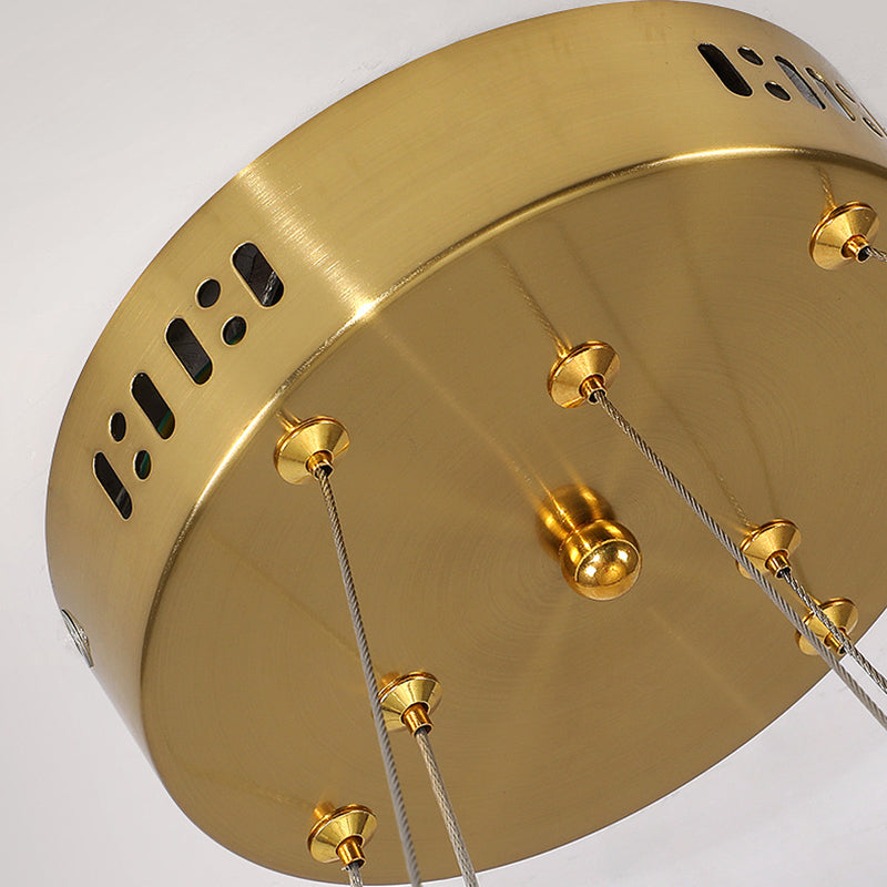 Modern Style Chandelier Lighting Fixtures Crystal Hanging Chandelier in Gold