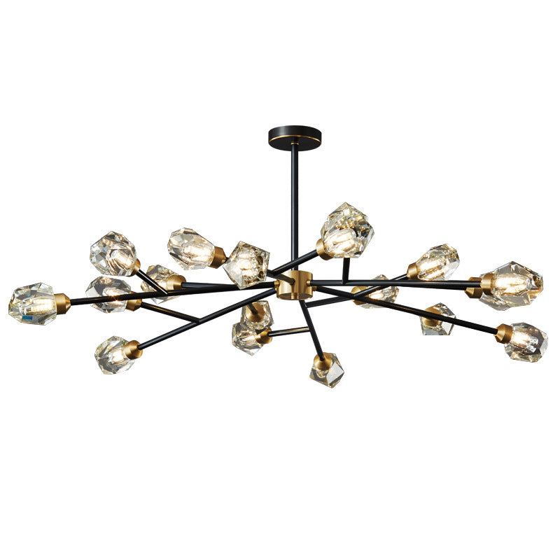 Modern Style Sputnik Chandelier Lighting Crystal Chandelier in Black