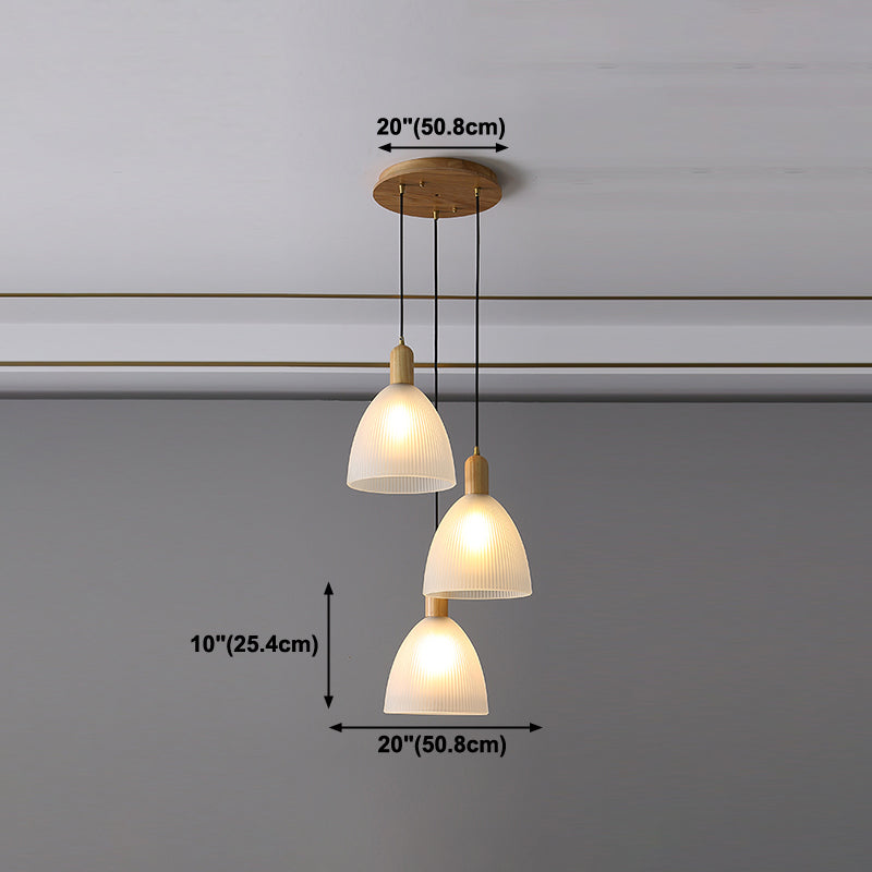 Colgante colgante de tazón múltiple iluminación colgante de vidrio moderno para sala de estar