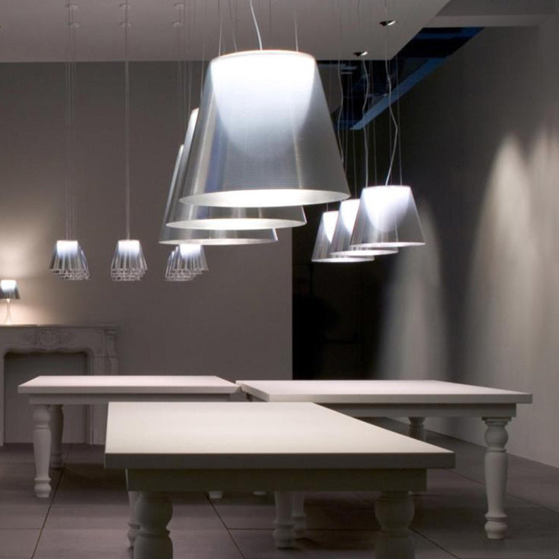 1 Light Barrel Hanging Pendant Modern Style Metal Hanging Lighting for Living Room