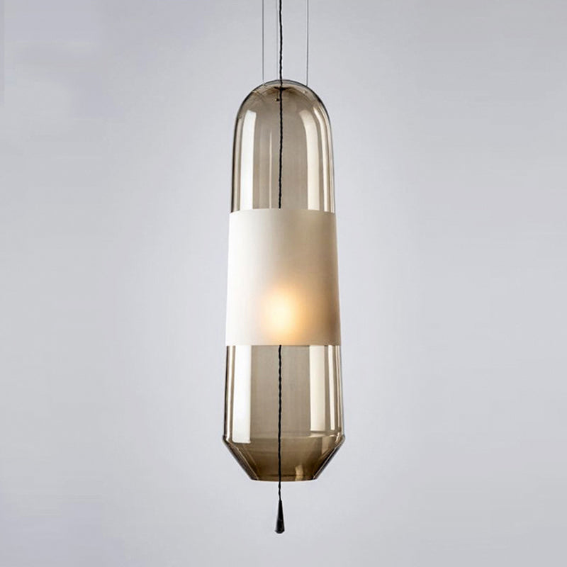 1 Light Unique Hanging Pendant Modern Style Glass Hanging Lighting for Restaurant