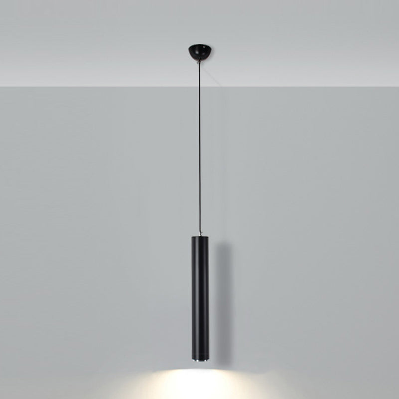 Forme cylindrique Métal Hanging Light Moderne Style 1 Lumière Lumière Lumière