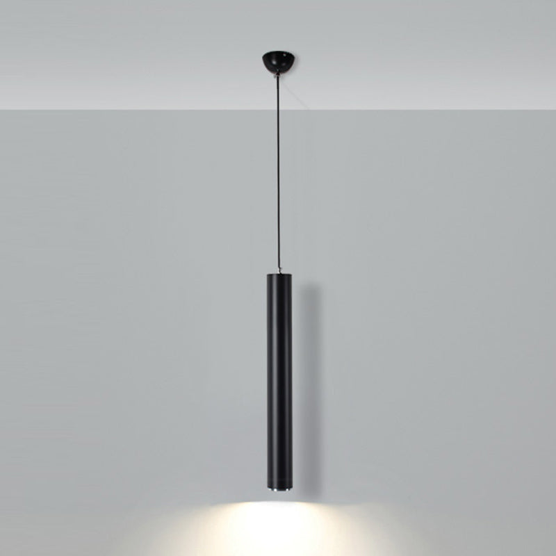 Forme cylindrique Métal Hanging Light Moderne Style 1 Lumière Lumière Lumière