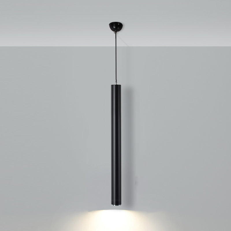 Forme cylindrique Métal Hanging Light Moderne Style 1 Lumière Lumière Lumière