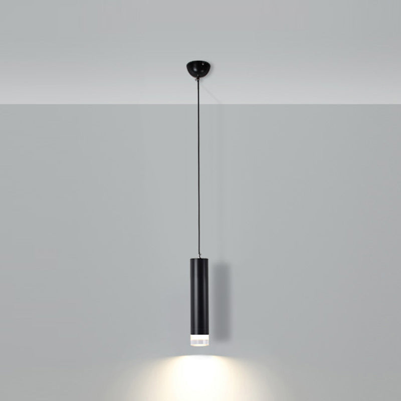 Forme cylindrique Métal Hanging Light Moderne Style 1 Lumière Lumière Lumière