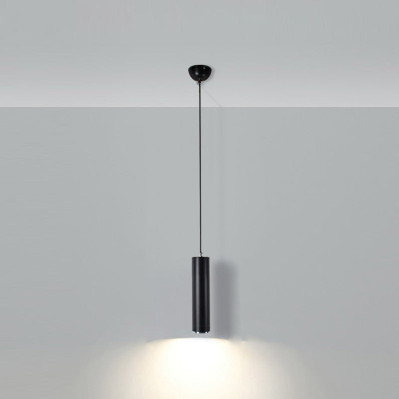 Forme cylindrique Métal Hanging Light Moderne Style 1 Lumière Lumière Lumière