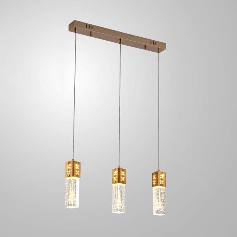 Rectangle moderne RECTANGE D'ÉCLIGNE CRISTAL MULTI LILLES KIT LAMP