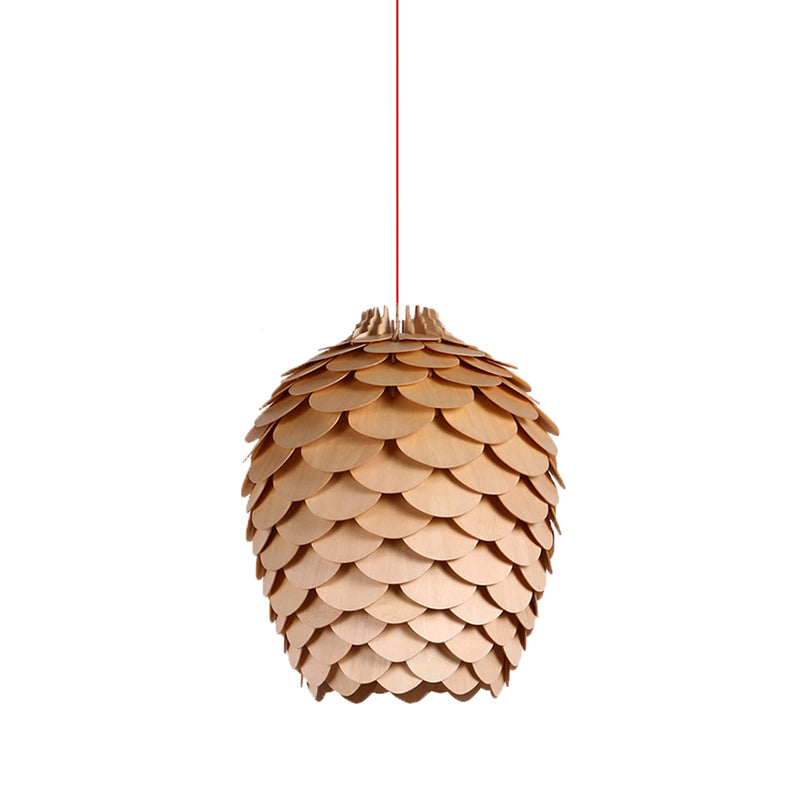 Éclairage de suspension en bois moderne minimaliste pour salon