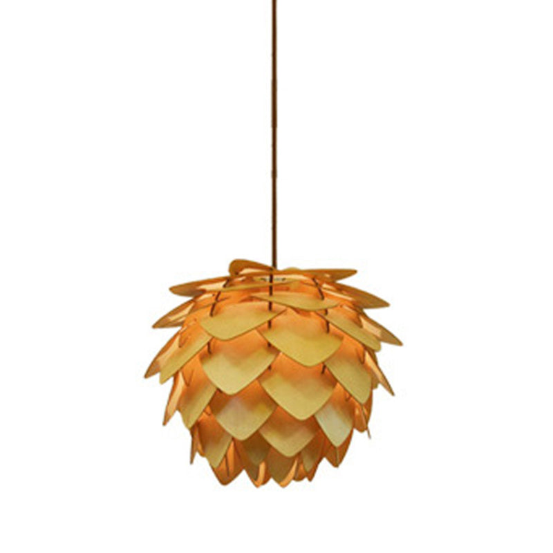 Éclairage de suspension en bois moderne minimaliste pour salon