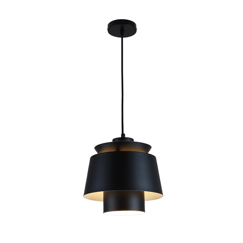 Luminaire pendant multicouche macaron aluminium 1 lampe à chute