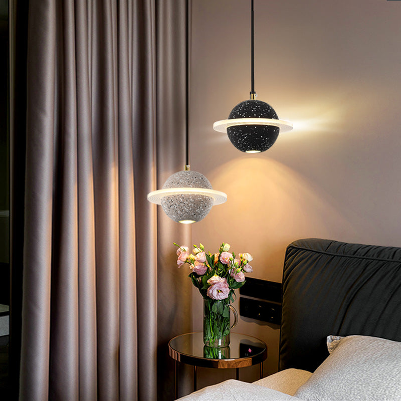 Bille de forme ciment suspendu moderne style multiples luminaires suspendus