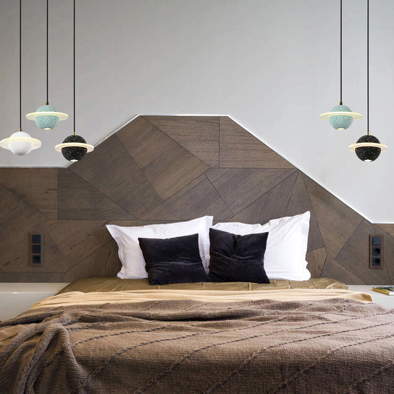 Bille de forme ciment suspendu moderne style multiples luminaires suspendus