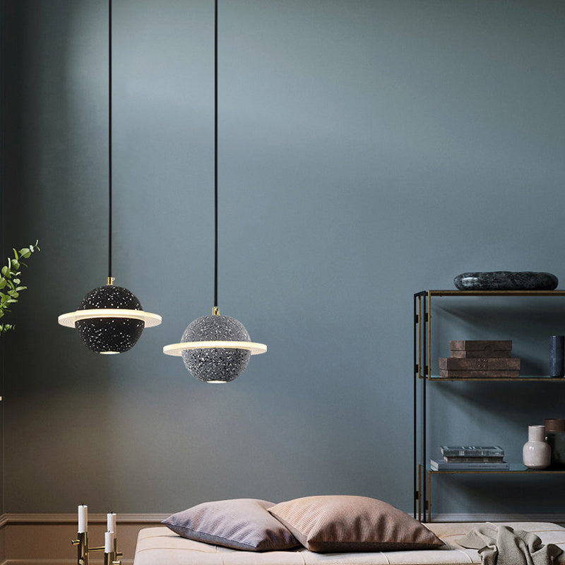 Bille de forme ciment suspendu moderne style multiples luminaires suspendus