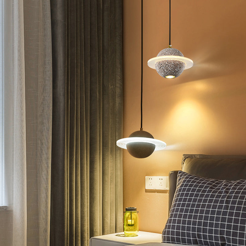 Bille de forme ciment suspendu moderne style multiples luminaires suspendus