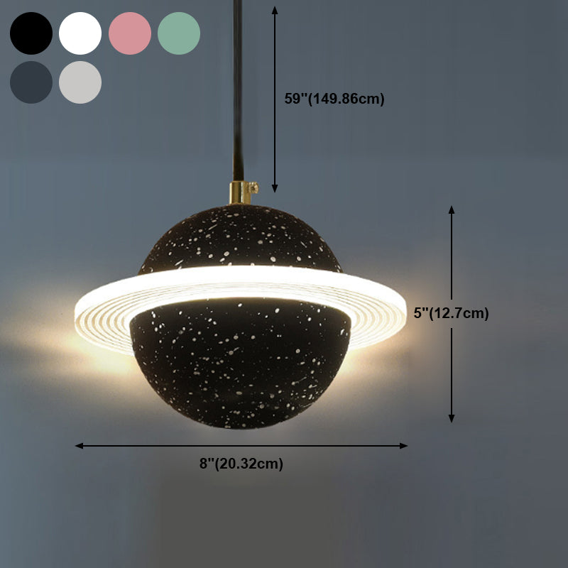 Bille de forme ciment suspendu moderne style multiples luminaires suspendus