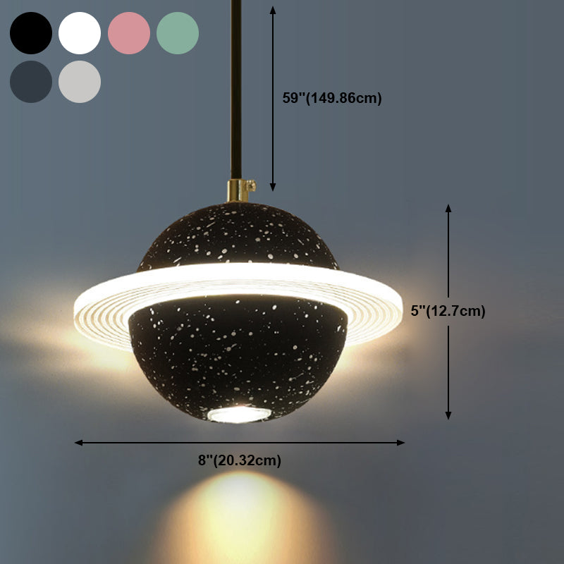 Bille de forme ciment suspendu moderne style multiples luminaires suspendus