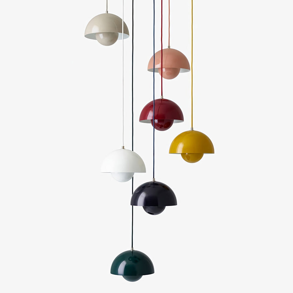 Métal rond Métal Macarons nordiques 1-Light Hanging Lighttures