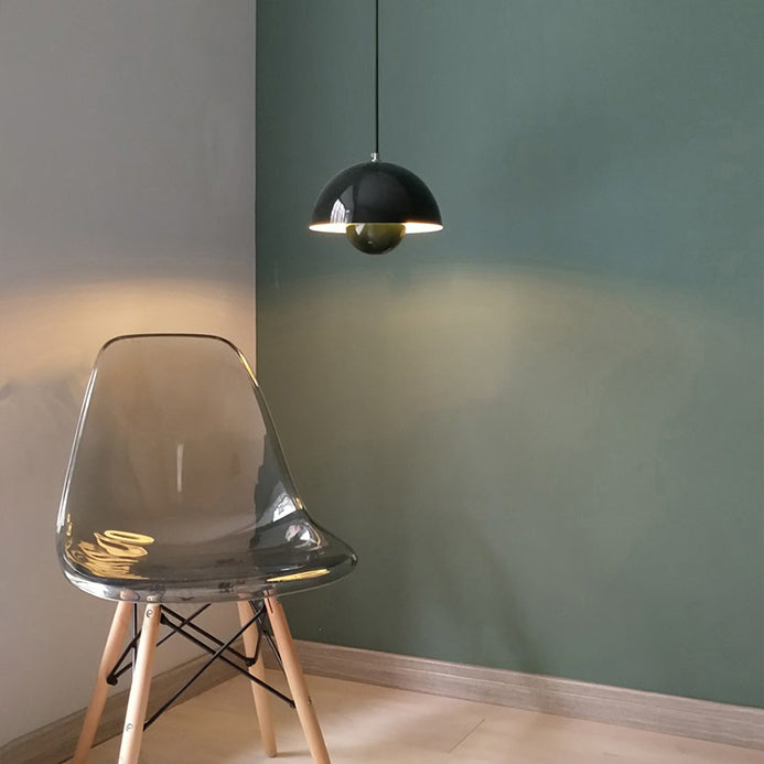 Round Shape Metal Hanging Light Nordic Macarons 1-Light Hanging Light Fixtures