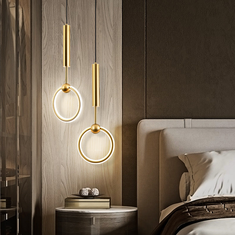 Lumière suspendue linéaire minimaliste Aménagement d'éclairage pendentif moderne pour le salon