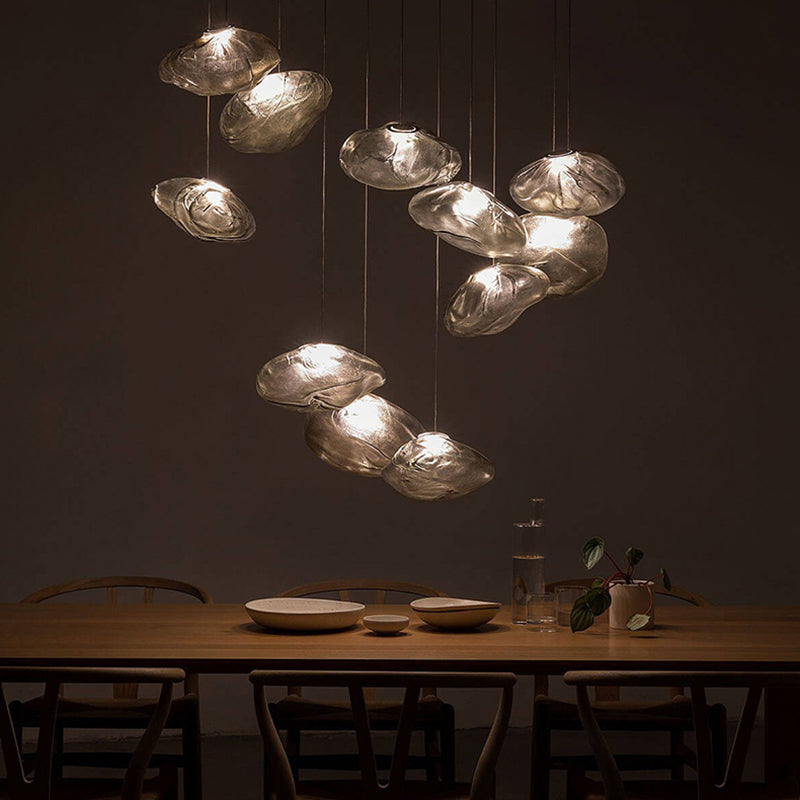 Style moderne suspendu éclairage de pendentif en verre créatif pour le salon