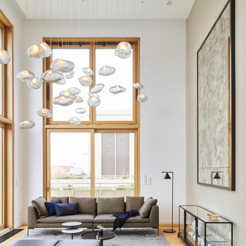 Style moderne suspendu éclairage de pendentif en verre créatif pour le salon